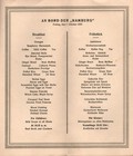 Vintage October 1937 Hamburg America Line Cruise Ship Breakfast Menu