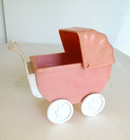 Vintage 1950 s Plastic Baby Doll Carriage Kiddie Coach W box For 3  Or Less Doll