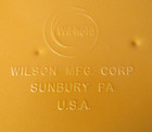 Vintage Wilson Wil-hold Sewing Box Thread Holder Bobbin   Pin Metal Clasp Orange