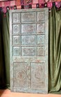 Vintage Blue Carved Barn Door Shabby Chic Farmhouse Pantry Closet Door 81