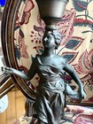 Two Gorgeous Antique 1920 Table Metal Lamps From New Orleans 