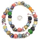 Ghana African Mixed Handmade Recycled Glass Trade Beads-ghana Beads