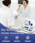 Bathroom Counter Organizer And Storage  7 Slots Detachable Toothbrush Holders   