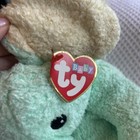 Baby Ty Elephantbaby 2000 Rattle Pillow Pals Pastel Mint Green Plush Vintage Tag
