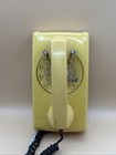 Vintage Western Electric 554 Bell System Yellow Rotary Dial Wall Telephone Mcm