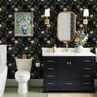 Dark Floral Peel And Stick Wallpaper Vintage Floral Contact Paper 16 9inchx118 1
