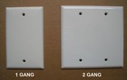 Blank Plastic Electric Box Wall Cover Plate 1 2 3 4 Gang White