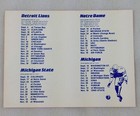 Nfl 1983 Detroit Lions Combo   flat Football Pocket Schedule - Detroit Free Press