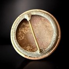 Antique Edwardian Photo Brooch Pin Lady Victorian Jewelry Locket Bow Sepia