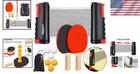Fbsport Ping Pong Paddle Set Retractable Net Rackets Balls Portable Table Tennis