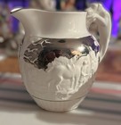 Vintage Wedgwood Etruria John Peel 4 5  Pitcher Creamer Silver Luster Dog Handle