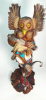Great Horned Owl Hunter With A Big Horn Sheep  By Renowned Alfred Bo Lomahquahu