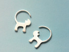 2pair Fashion Women 925 Silver Sterling Earrings Cute Cat Ear Stud Jewelry Gifts