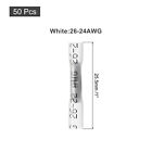 50pcs Heat Shrink Butt Connector  Crimp Connectors 26-22awg White