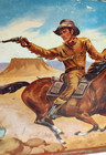 Vtg King-seeley 1963 Metal Lunchbox  No Thermos - Cowboy Pony Express Stagecoach