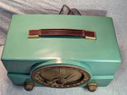 Defective Vintage Zenith Model T825 Table Model Bakelite Tube Radio Teal G3d