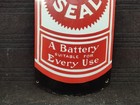 Porcelain Red Dry Battery Enamel Metal Sign Size 32  X 12  Inches