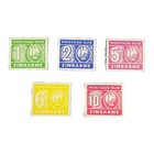 1970 Zimbabwe Postage Due Issue Sg D18-d22 Mnh og Set  3399a