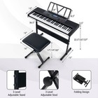 61-key Electric Piano Keyboard For Beginners With Adjustable Stand And Stool
