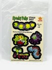 Spooky Pails Sticker Sheet 1992 Carl   s Jr Vtg Halloween Monsters New Sealed Nos