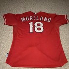 Texas Rangers Red Jersey   18 Mitch Moreland Autographed Game Used 