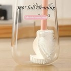 360   All-around Long Handle Silicone Cleaning Baby Bottle Cup Brush Foldable