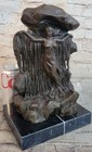 Bronze Sculpture Statue Sexy Female Figure Behind Wall Hand Made Art Decor Sale