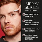 Revlon Men s Series Slant Tip Tweezer  Stainless Steel Eyebrow Hair Removal Tool