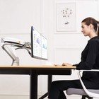 Dual Monitor Desk Mount Stand Full Motion Swivel Computer Monitor Arm Fits 2    