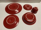 Fiesta Fiestaware 5 Pc Place Setting Plates Cup   Saucer Bowl Scarlet Red