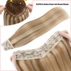 V Shape One Piece Remy Piece Human Hair Extensions Full Head U Part Weft Thick