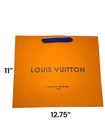 Classic Louis Vuitton  Orange Large Shopping Gift Bag  17    X 12 125 X 5   