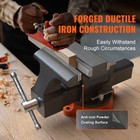 6 5  Bench Vise W  360  swivel Locking Base   Two-way Jaw Ductile Iron