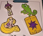 Disney Pins Tangled Rapunzel Flair Card 4 Pin Set Pascal Free Shipping