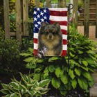 Blue Merle Pomeranian American Flag Garden Flag Wdk6146gf
