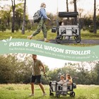 Wagon Stroller For 2 Kids premium Wagon For Kids With Removable Canopy  Snack   
