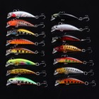 15pcs Slow Sink Fishing Lures For Bass Fishing Minnow Lures With Tackle Box