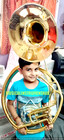 Sousaphone Tuba 16 bell Of Pure Brass Metal In Golden Color  Box   Free Shipping
