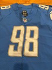 2017 Detroit Lions  98 Jeremiah Ledbetter Game Worn Used Throwback Jersey Loa
