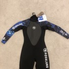 Aqualung Hydroflex 3mm Wetsuit Women Size Medium Black blue Camouflage