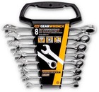 Gearwrench 85599  8 Pc  12 Point Open End Ratcheting Combination Sae Wrench Set