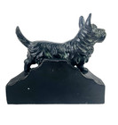 Antique Vtg  Scottish Terrier Dog Bookend Heavy Cast Metal Door Stop Scotty