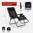 Outdoor Recliner Zero Gravity Chairs With Cup Holder Folding Lounge Chaise
