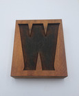 Antique Letterpress Wood Type Letter W Wooden Printing Block