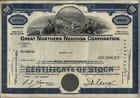 Great Northern Nekoosa 3 Color Stock Certificate Set Maine Paper