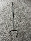 2 Antique Wrought Iron Fireplace Hearth Tools Poker    Hand Forged Tool