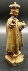 Vintage Infant Jesus Of Prague Cast Metal Statue Gold Religious Figure 6 5   