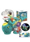 Dinosaur Light Up Transparent Toys For Kids 3-5  With Visible Moving Color Gears