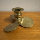 Vintage Brass Boat Propeller Candle Stick Holder Nautical