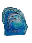 Westland Blue 3d Acrylic Dolphins Jumping Up In Water 5  Sculpture  9032